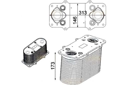 8ML 376 - HELLA INTERCOOLER НАДАРЮВАЛЬНИЙ ОХОЛОДЖУВАЧ ПОВІТРЯ