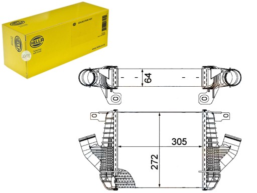 HEL8ML 376 751-231/RS6 - HELLA INTERCOOLER НАДАРЮВАЛЬНИЙ ОХОЛОДЖУВАЧ ПОВІТРЯ