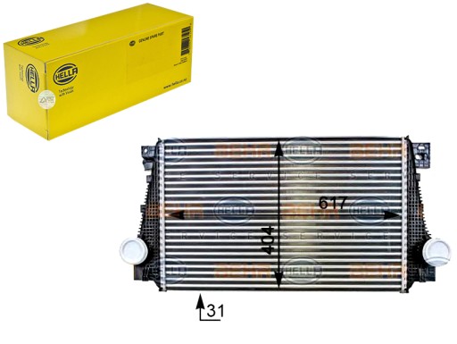 HEL8ML 376 - HELLA INTERCOOLER НАДАРЮВАЛЬНИЙ ОХОЛОДЖУВАЧ ПОВІТРЯ
