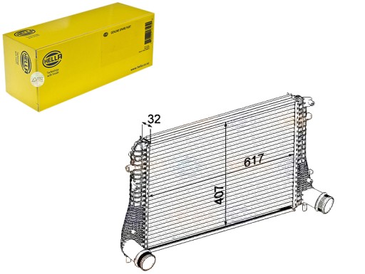 HEL8ML 376 - HELLA INTERCOOLER НАДАРЮВАЛЬНИЙ ОХОЛОДЖУВАЧ ПОВІТРЯ