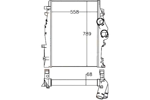 8ML 376 - HELLA INTERCOOLER НАДАРЮВАЛЬНИЙ ОХОЛОДЖУВАЧ ПОВІТРЯ