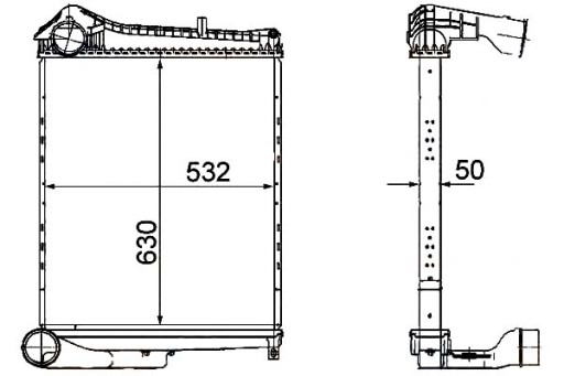8ML 376 - HELLA INTERCOOLER НАДАРЮВАЛЬНИЙ ОХОЛОДЖУВАЧ ПОВІТРЯ