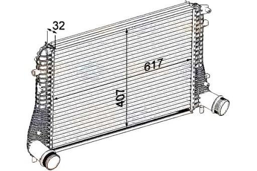 8ML 376 - HELLA INTERCOOLER НАДАРЮВАЛЬНИЙ ОХОЛОДЖУВАЧ ПОВІТРЯ