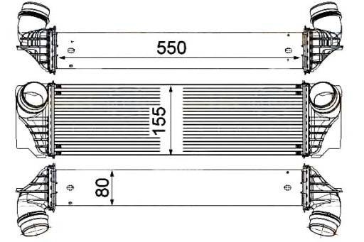 8ML 376 - HELLA INTERCOOLER НАДАРЮВАЛЬНИЙ ОХОЛОДЖУВАЧ ПОВІТРЯ