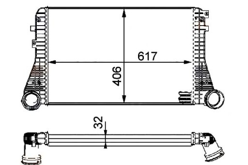 8ML 376 - HELLA INTERCOOLER НАДАРЮВАЛЬНИЙ ОХОЛОДЖУВАЧ ПОВІТРЯ