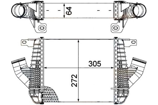 8ML 376 751-231/ZAW - HELLA INTERCOOLER НАДАРЮВАЛЬНИЙ ОХОЛОДЖУВАЧ ПОВІТРЯ