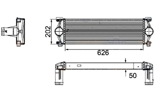 8ML 376 - HELLA INTERCOOLER НАДАРЮВАЛЬНИЙ ОХОЛОДЖУВАЧ ПОВІТРЯ