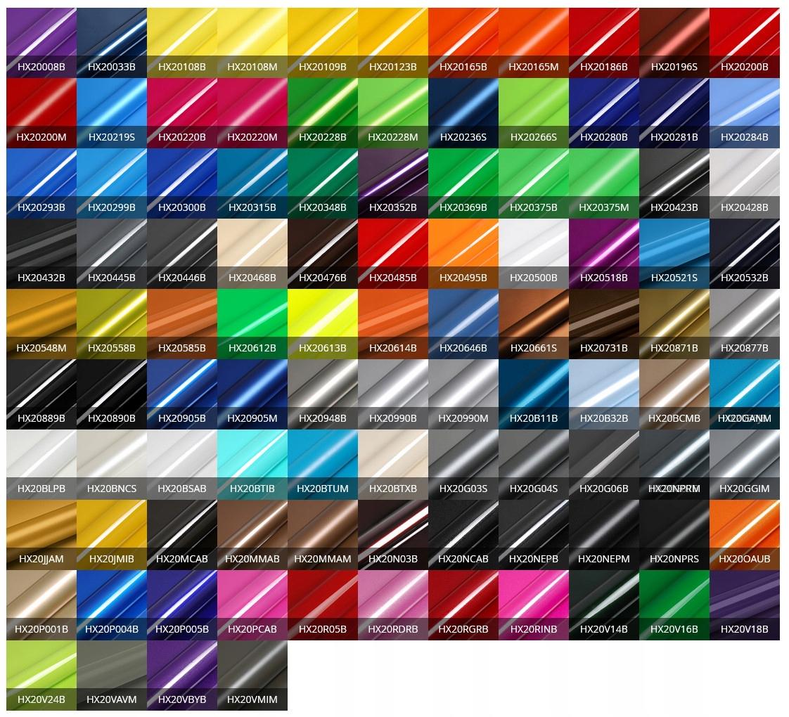 Hexis пленки (блеск, мат, сатин, блеск) HX20000+