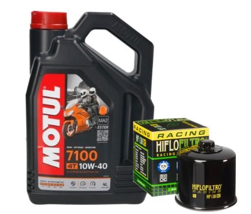 HF138RC ZESTAW MOTUL 7100 10W40 4L + FILTR SUZUKI GSX-R 1300 99-19 - КОМПЛЕКТ HF138RC MOTUL 7100 10W40 4L + ФИЛЬТР SUZUKI GSX-R 1300 99-19