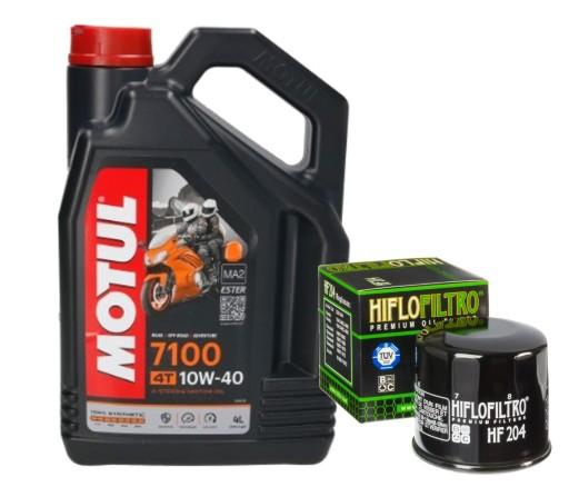 HF204 ZESTAW MOTOCYKLOWY MOTUL 7100 10W40 4L TRIUMPH Tiger 800 18-20 - КОМПЛЕКТ МОТОЦИКЛА HF204 MOTUL 7100 10W40 4L TRIUMPH Tiger 800 18-20