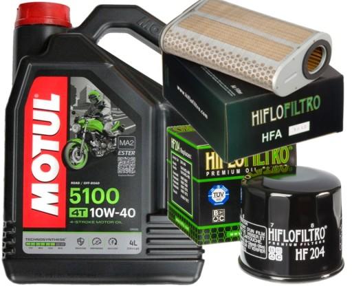 HF204 ZESTAW OLEJ MOTUL 5100 10W40 4L FILTR HFA1618 HONDA CBF600 08-12 - HF204 МАСЛЯНЫЙ КОМПЛЕКТ MOTUL 5100 10W40 4L ФИЛЬТР HFA1618 HONDA CBF600 08-12