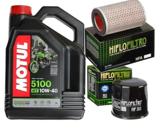 HF204 ZESTAW OLEJ MOTUL 5100 10W404L FILTR HFA1602 HONDA CB600 HORNET 98-03 - HF204 МАСЛЯНЫЙ КОМПЛЕКТ MOTUL 5100 10W404L ФИЛЬТР HFA1602 HONDA CB600 HORNET 98-03