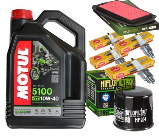 HFA4612 ZESTAW OLEJ MOTUL 5100 10W40 4L FILTRY ŚWIECE YAMAHA FZ6 FAZER 07- - HFA4612 МАСЛЯНЫЙ КОМПЛЕКТ MOTUL 5100 10W40 4L ФИЛЬТРЫ ЗАГЛУШКИ YAMAHA FZ6 FAZER 07-