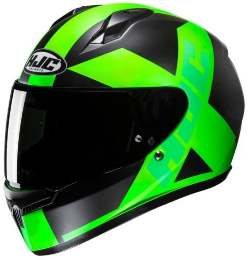 Шолом HJC C10 TEZ FULL BLACK-GREEN FLUO M