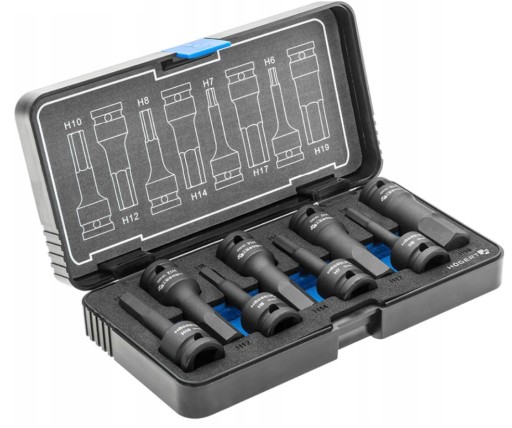 HOGERT HT6R006 НАБІР УДАРНИХ ГАЙКОВИХ КЛЮЧІВ 1/2'' ШЛИЦЕВІ