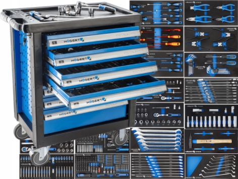 Hogert HT7G062 тележка инструмент шкаф 410 шт.
