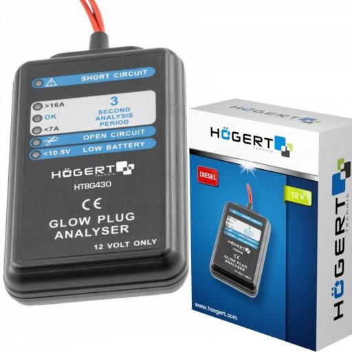 HOGERT HT8G430 ТЕСТЕР СВІЧОК НАКАЛУВАННЯ 12В DC