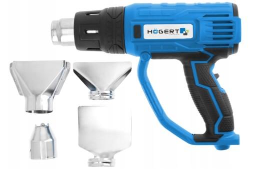 ТЕПЛОВАЯ ПИСТОЛЕТА HOGERT 2000ВТ, 4 СОПЛО, 2 ШЕСТЕРНИ, 350-600°C