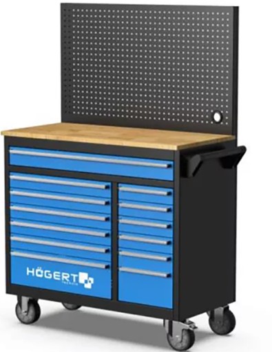 HOGERT МАСТЕРСКАЯ ШКАФ С 13 ЯЩИКАМИ И НАСТЕННОЙ ПАНЕЛИ