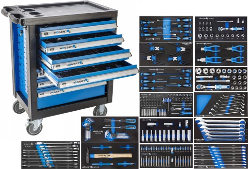 HOGERT HT7G058 візок інструментальна шафа 252 шт