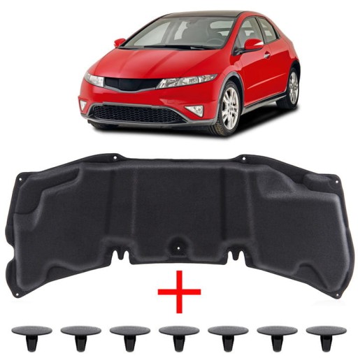 HONDA CIVIC VIII UFO 2006-2011 ХЕТЧБЕК ЗВУКОІЗОЛЯЦІЯ КАПОТА 74141SMGE01