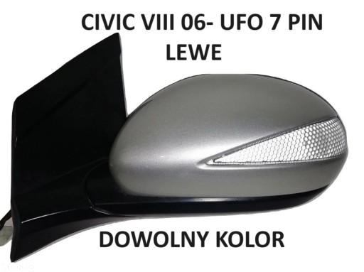 CIVICVIII06-11 - HONDA CIVIC VIII UFO ДЗЕРКАЛО ЛІВЕ 7 PIN БУДЬ-ЯКИЙ КОЛІР