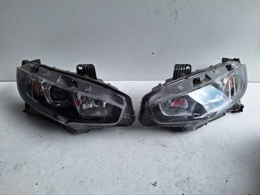 HONDA CIVIC X 17-22 LAMPA LEWA SOCZEWKA + LED - HONDA CIVIC X 17-22 ФОНАРЬ ЛЕВЫЙ + СВЕТОДИОД