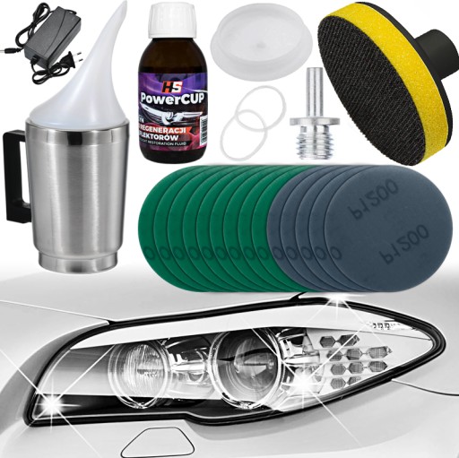 HS POWERCUP ДЛЯ РЕГЕНЕРАЦІЇ ПОЛІРУВАННЯ РЕКТАЛЬНИЙ РЕМОНТ ЛАМПИ ФАР