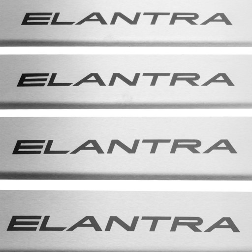 HYUNDAI ELANTRA MK6 Накладки на пороги из нерж. стали 304, чёрные, матовые