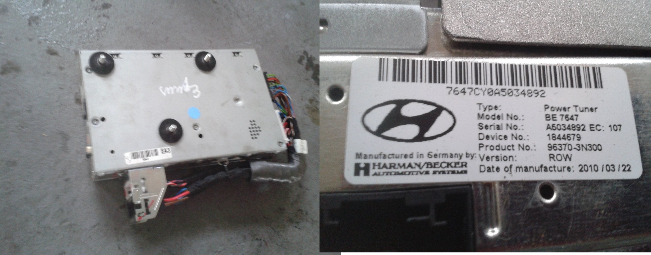 HYUNDAI EQUUS 2010 2011 ПІДСИЛЮВАЧ 96370-3N300