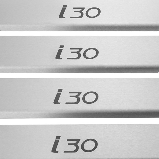 HYUNDAI I30 MK3 304 Накладки на пороги з нержавіючої сталі, чорні, матові n