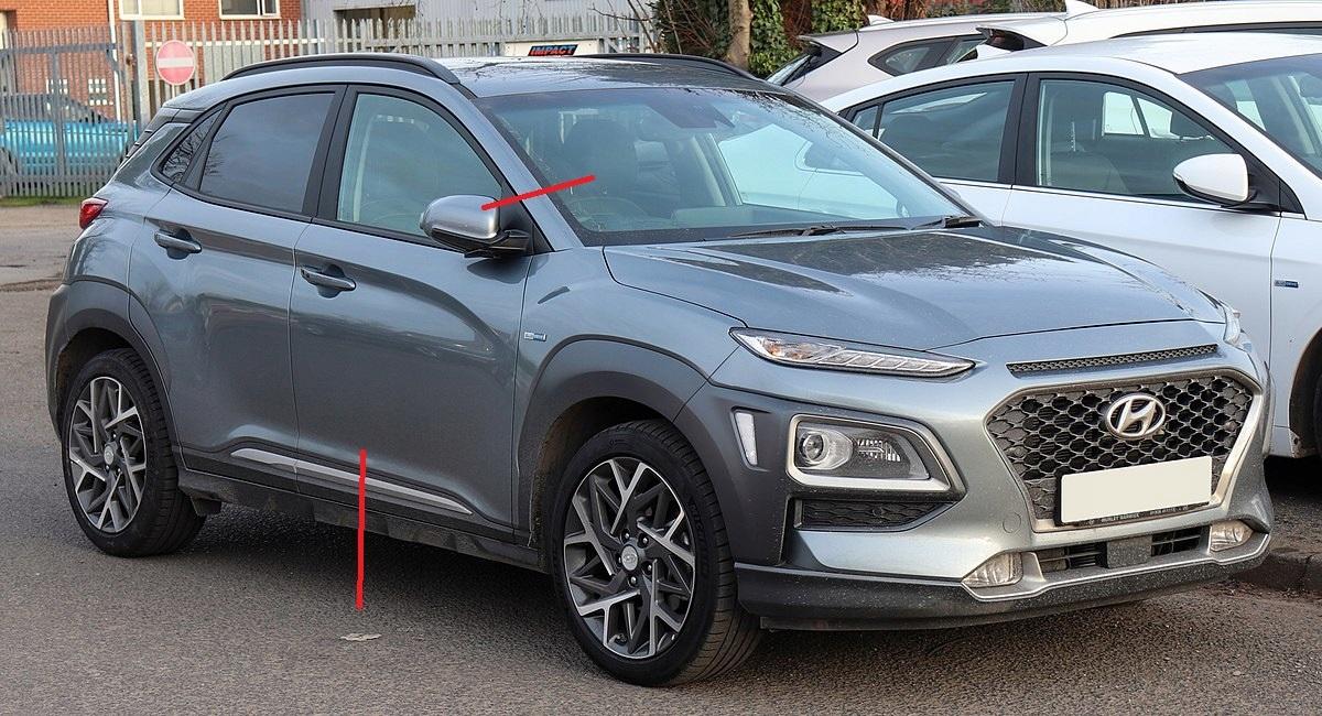 HYUNDAI KONA ЧВЕРТЬ ЛОНЖЕРОНА ПРАВА ПЕРЕДНЯ