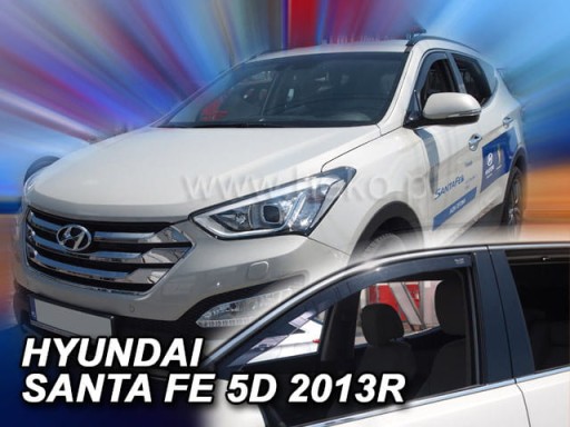 HYUNDAI SANTA Fe III 2012-2018r обтічники дверей HEKO