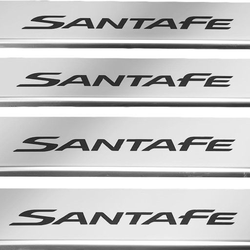 HYUNDAI SANTA FE MK3 304 Накладки на пороги з нержавіючої сталі Покриття