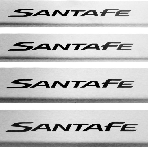 HYUNDAI SANTA FE MK3 Накладки на пороги з нержавіючої сталі 304, чорні, матові