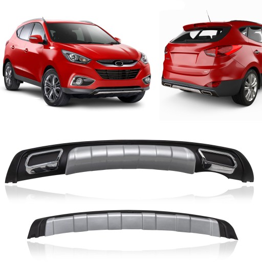 HYUNDAI ix35 09-15 ПЛЯМИ НА БАМПЕР З ВИХЛОПОМ