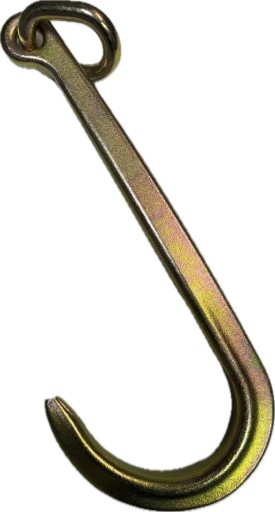 Гак з вушком, оцинкований 2,45 т, міцний, великий, з ланкою для кріплення поясної мотузки OG-6L