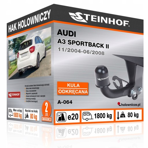 Прицепное устройство Audi A3 SPORTBACK II 04-08