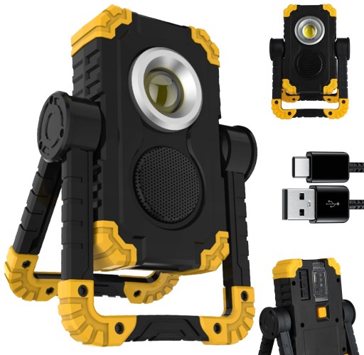 Галогенний Світлодіодний прожектор акумуляторний динамік синій