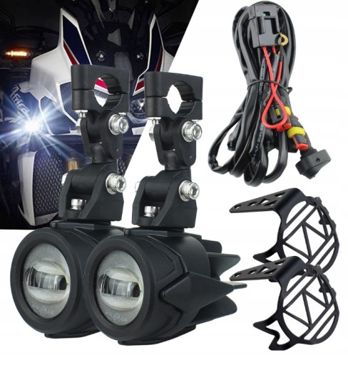 -SND - Галогенные светодиодные лампы фары комплект для мотоцикла