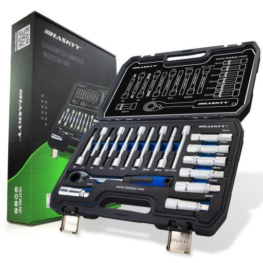Набір інструментів для зняття амортизатора Haskyy з 18 предметів і тріскачкою