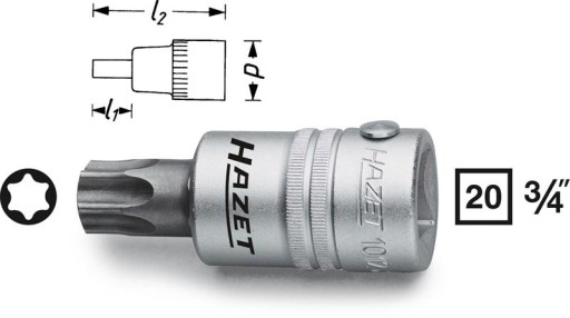 Набір торцевих ключів Hazet 1012-T80