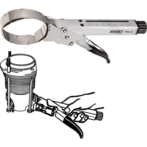 Цанга Hazet для поршнів 332 мм Хромована