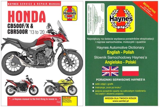 Honda CB500F CB500X CBR500R (2013-20) Haynes керівництво по ремонту + БЕЗКОШТОВНО 24 год.