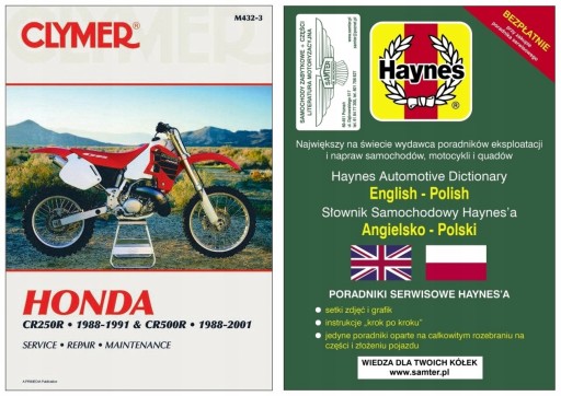 Керівництво по ремонту Honda CR250R CR500R (1988-2001) Clymer 24h