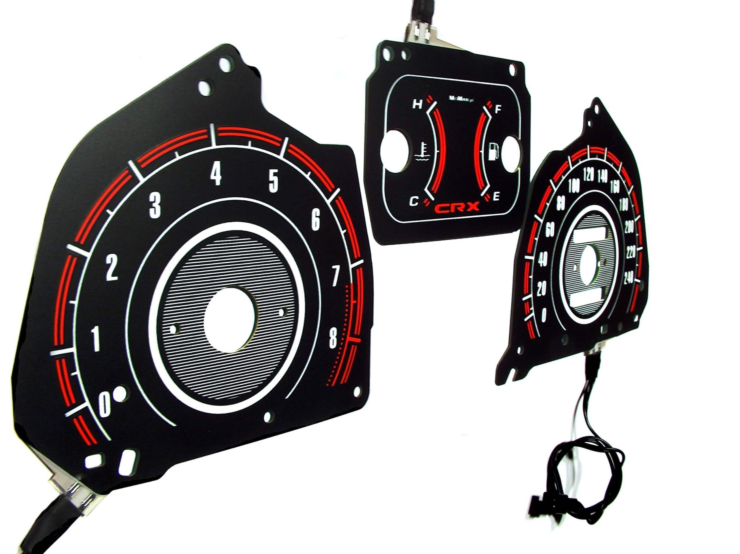 Honda CRX 1990-1991 Indiglo Speed Dials Design 1