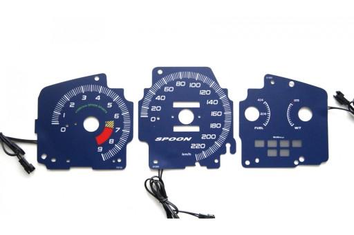 Honda Civic 1992-95 диски одометра INDIGLO Spoon