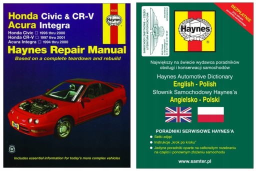 Honda Civic CR-V Acura Integra (94-01) Haynes руководство по ремонту +БЕСПЛАТНО 24 часа