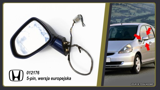 Honda Jazz II 2 левое зеркало 5 pin 5pin Европа