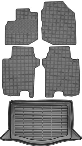 Honda Jazz II HB 2008-2015 КОМПЛЕКТ - Килимки + килимок в багажник